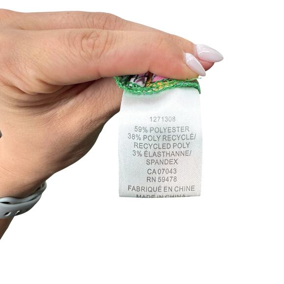 Bailey 44 Colorful Patchwork Satin Knotted Waist Front Slit Midi Pencil Skirt - Picture 10 of 11